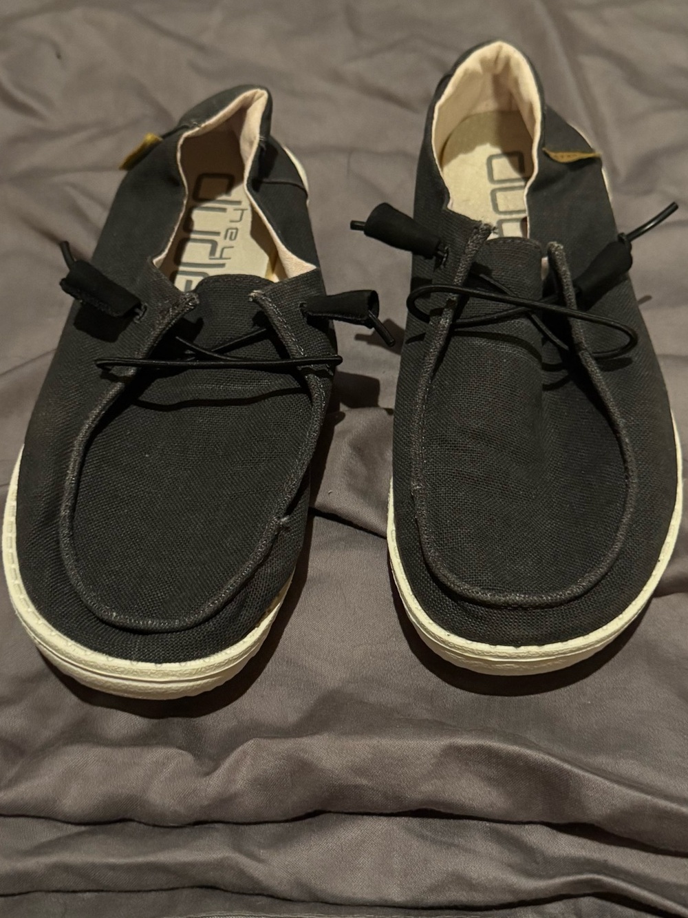 Hey Dude Women’s Wendy Slip-on in Chambray Off-Black- Size 6